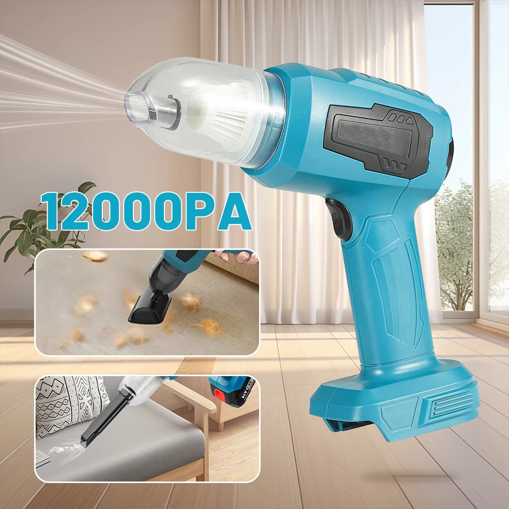 Portable Car Vacuum Cleaner Cordless Handheld Duster Electric Air Blower for Floor Carpet Hair Cleaning for Makita 18V Battery