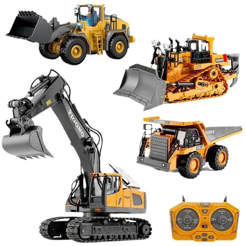 2.4G Rc Crawler Excavator Remote Control Model 1:24 Simulation Boy Children Rc Engineering Vehicle Model Toy  Boys Birthday Gift