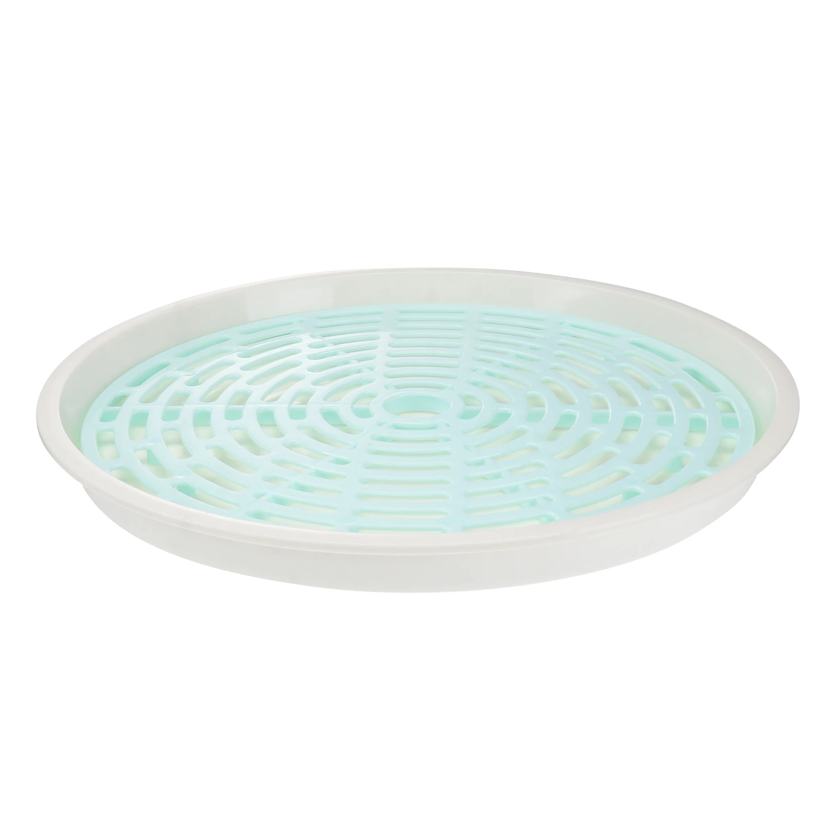 

Draining Tray Fruit Bowl Water Container for Kitchen Dish with Cover Pp Plastic Platter Fresh Small Self