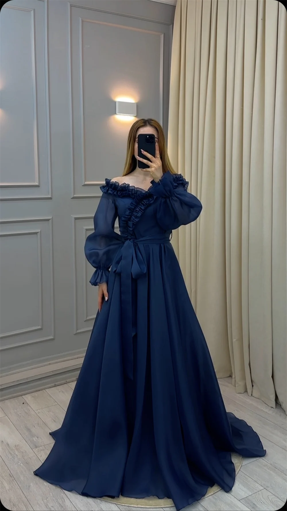 Formal Dress Prom Saudi Arabia Off-the-shoulder Ball Floor Length Skirts Tulle Draped Bows Ribbon Bespoke Occasion Dresses Eveni