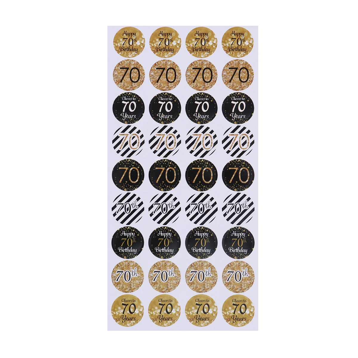 432 قطعة 50th عيد ميلاد ختم ملصقات الشارات المستديرة ذاتية اللصق حفلة لصالح شنطة هدايا تسميات ديكور عيد ميلاد ملصق