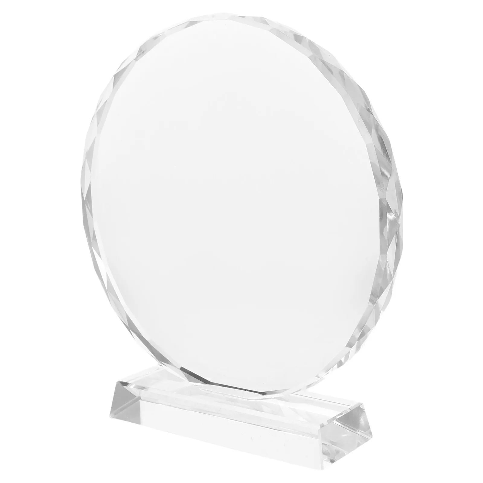 Crystal Glass Award Medals Blank Transparent Sunflower Trophy Plaques for Sports Event Winner Recognition Souvenir 5.5 Inch