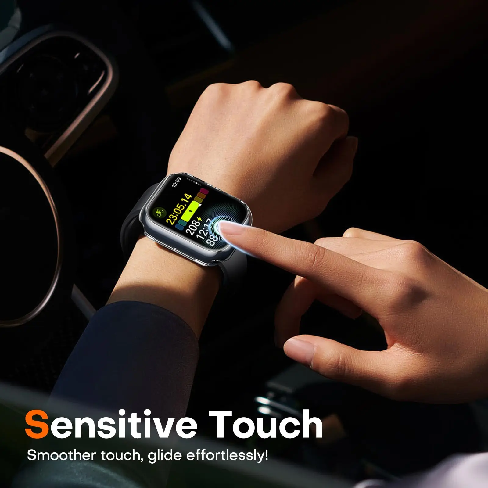 2pcs Tempered Glass Case For Apple Watch Series 11 10 9 8 7 6 SE 46mm 45MM 41MM 42 40mm 44MM Screen Protector Cover Accessories