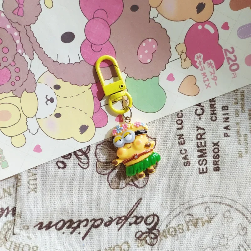 Portachiavi Minions Piccoli ciondoli Ciondolo Anime Cartoon Simpatico portachiavi per auto Catena Coppia Borsa Decorazione Accessori Regali creativi