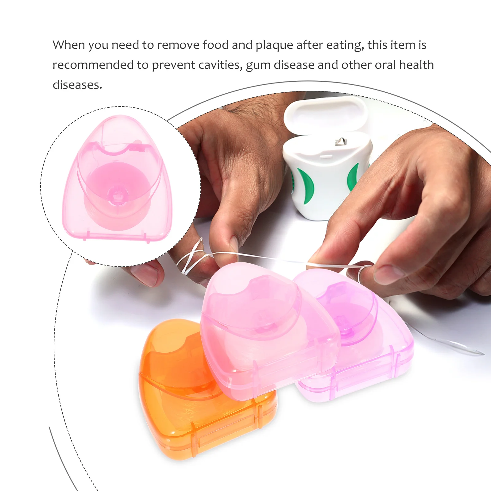 

3Pcs Teeth Floss Picks Micro Wax Ultra Oral Floss Portable Size Removes Food Particles Prevent Decay Healthy Teeth