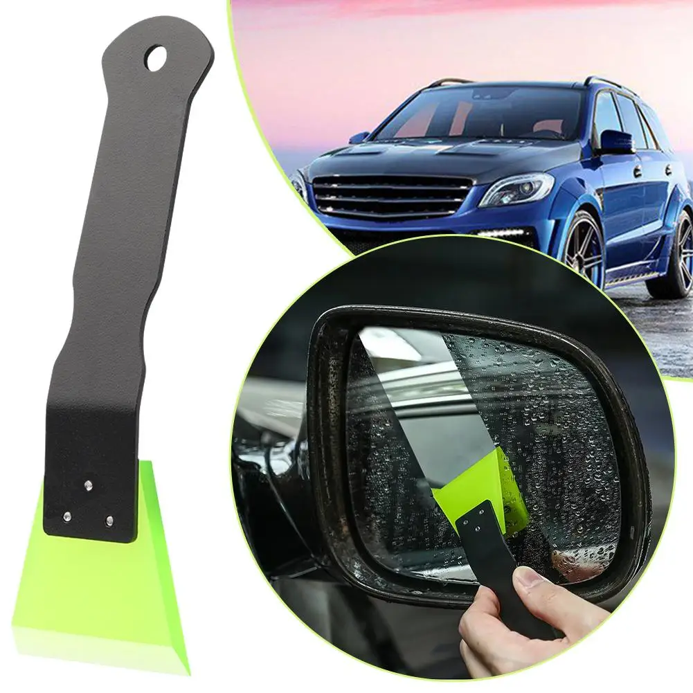 1/2 Pcs Soft Rubber Scraper Metal Handle Squeegee For Wrapping Car Quick Clean Snow Removal Shovel Window Tools S4q0