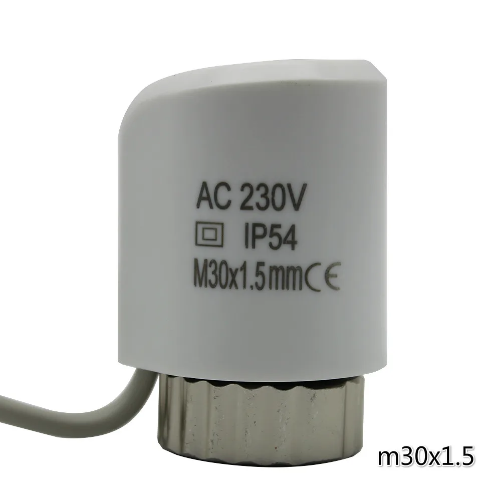 white normally open close thermal actuator nc electric thermal actuator valve underfloor heating thermal head radiator  230 24v