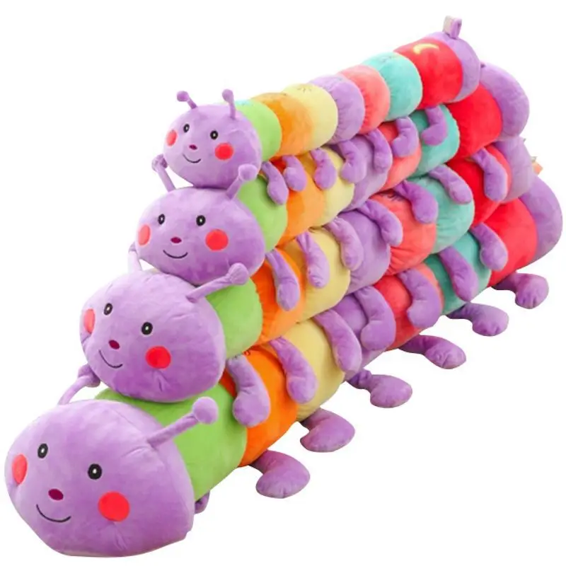 

Anime Caterpillar Wiggler Insect Worm Pillow Cushion Strawberry Floral Pattern Plush Doll Soft Stuffed Children's Toy gifts