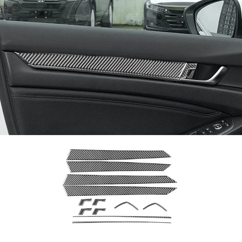 Carbon Fiber For Honda Accord 10Th 2018-2022 Car Door Panel Cover Trim Interior Accessories