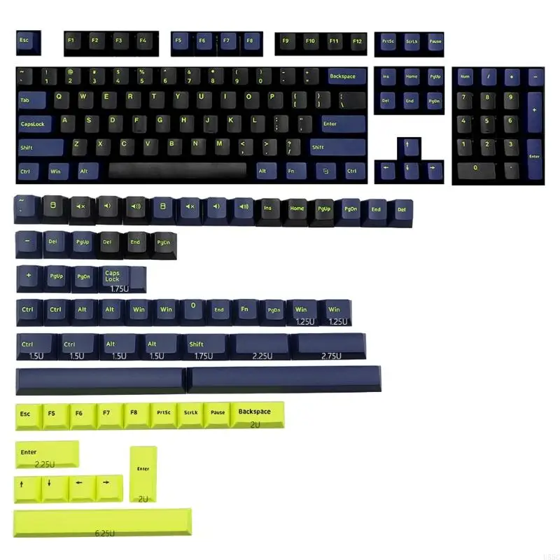 

U55C 160Key Night Runing Keycap Cherry Profile Personality Double Shot PBT Keycap