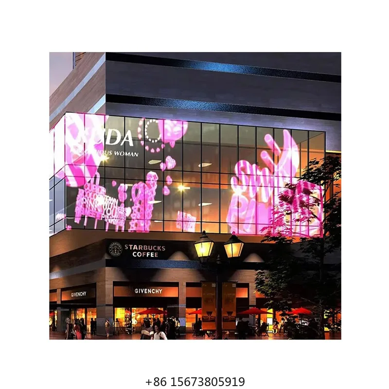 China Wholesale Led Display Screen Cabinet See Through Led Display Screen Glass Transparent Led Display for Window