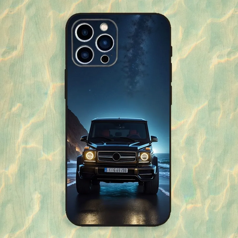 Cool M-Mercedes-G63 Car Phone Case For iPhone 16,15,14,13,12,11 Plus,Pro Max,XS,X,XR,SE,Mini,8,7,Soft Silicone Black Cover - view 3