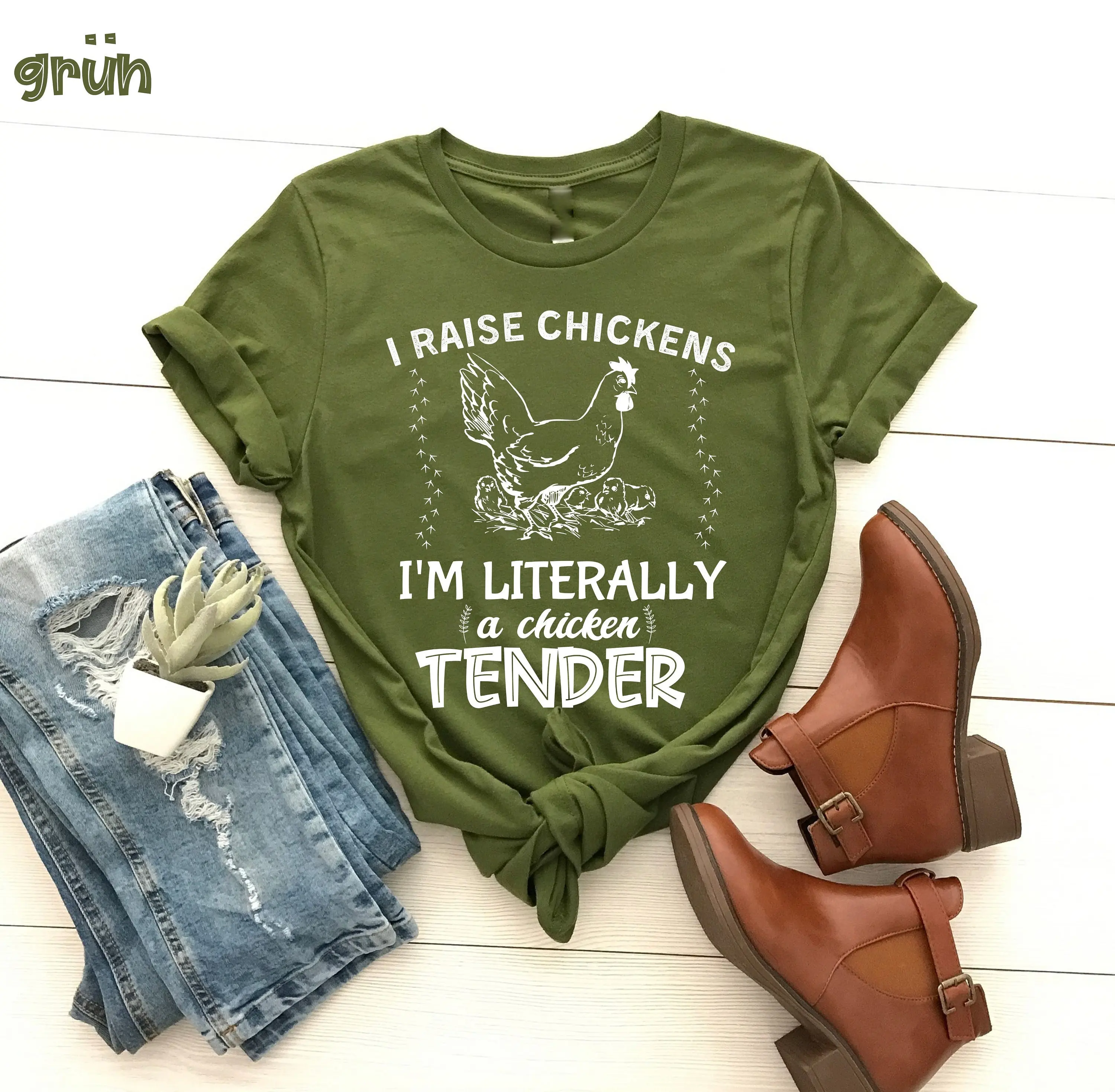 I Raise Chickens I'M Literally A Chicken Tender T Shirt Lustige Vögel Hühnermama Lustiges Hühner Geschenke Für Hühnerliebhaber