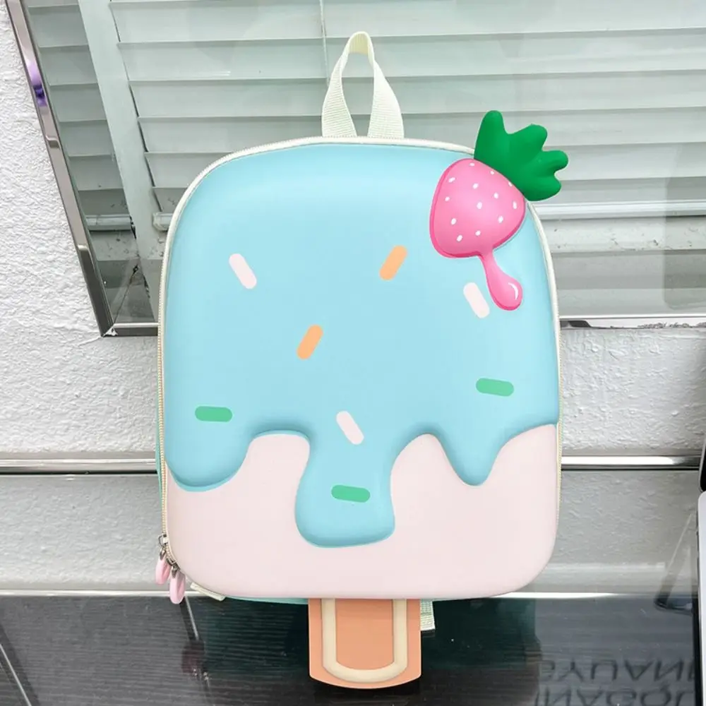 Casual Cute Kids Backpack Ice-cream Shape Cartoon Preschool Baby Bag Eggshell Lightweight Kindergarten School Bag Children