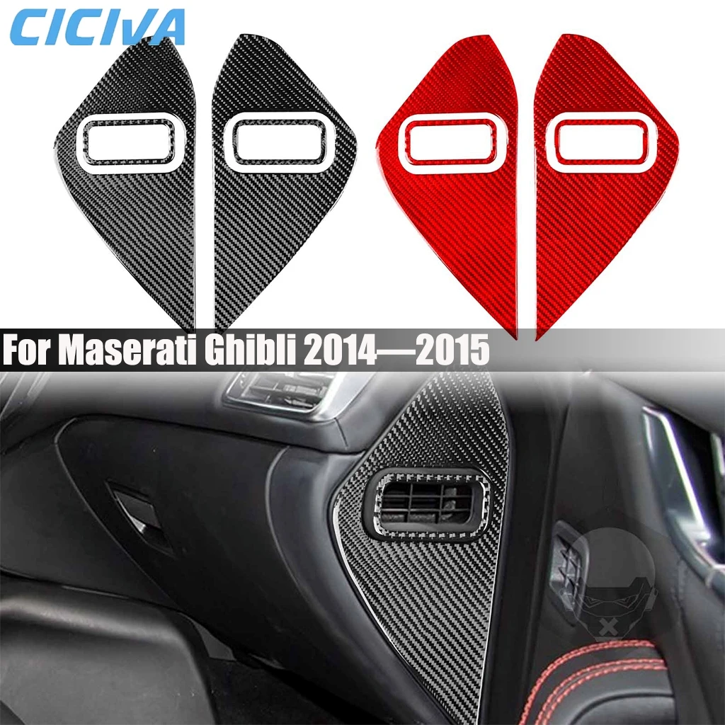 

Carbon Fiber Car Accessories Dashboard Sides Panel Modified Decorative Cover Sticker Interior Trim For Maserati Ghibli 2014-2015