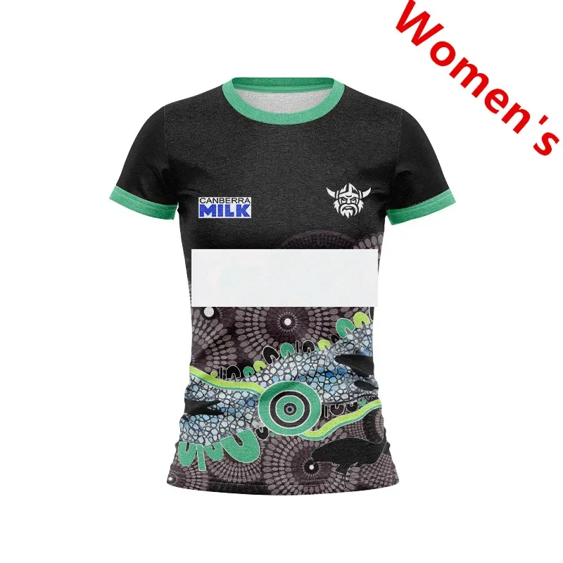 

2024 CANBERRA RAIDERS TRAINING WOMENS INDIGENOUS RUGBY WOMENS JERSEY size S--3XL ( Print name and number )