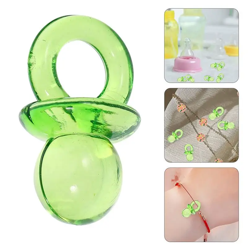 50 Pcs Clear Ornaments Mini Pacifier Decoration Baby Shower Prizes Pacifiers Bulk 200X120X120CM Toy Green Kids Toys Girl