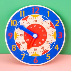 Giocattoli Montessori per bambini Orologio in legno Ora Minuto Secondo Tempo cognitivo Apprendimento Sussidi didattici Giocattoli educativi per bambini