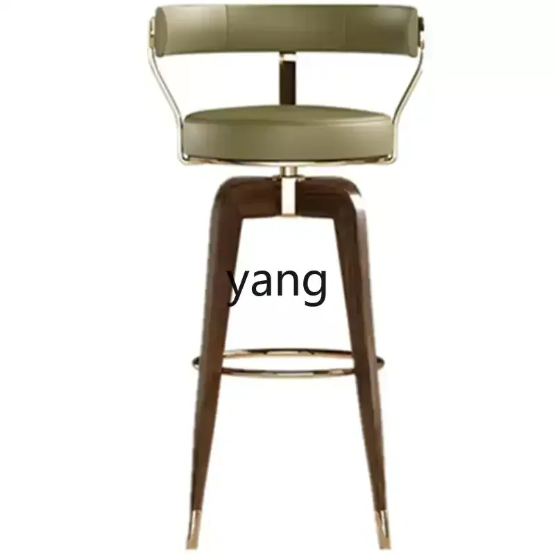 XYY Nordic light luxury bar chair high stool household island chair stainless steel rotating chair