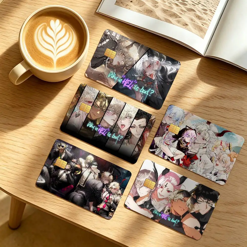 Game What in Hell is Bad Waterproof Anti-Scratch Card Skin Stickers 4Pcs Stylish Decor Covers for Credit & Debit Cards