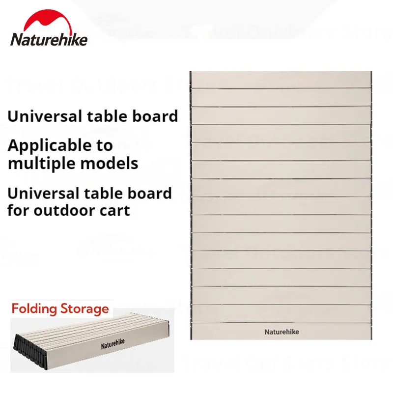 

Naturehike Camping Trolley Table Universal Style Portable Folding Storage Carbon Steel PP Pull-out Cart Accessories 87*59*1.1cm