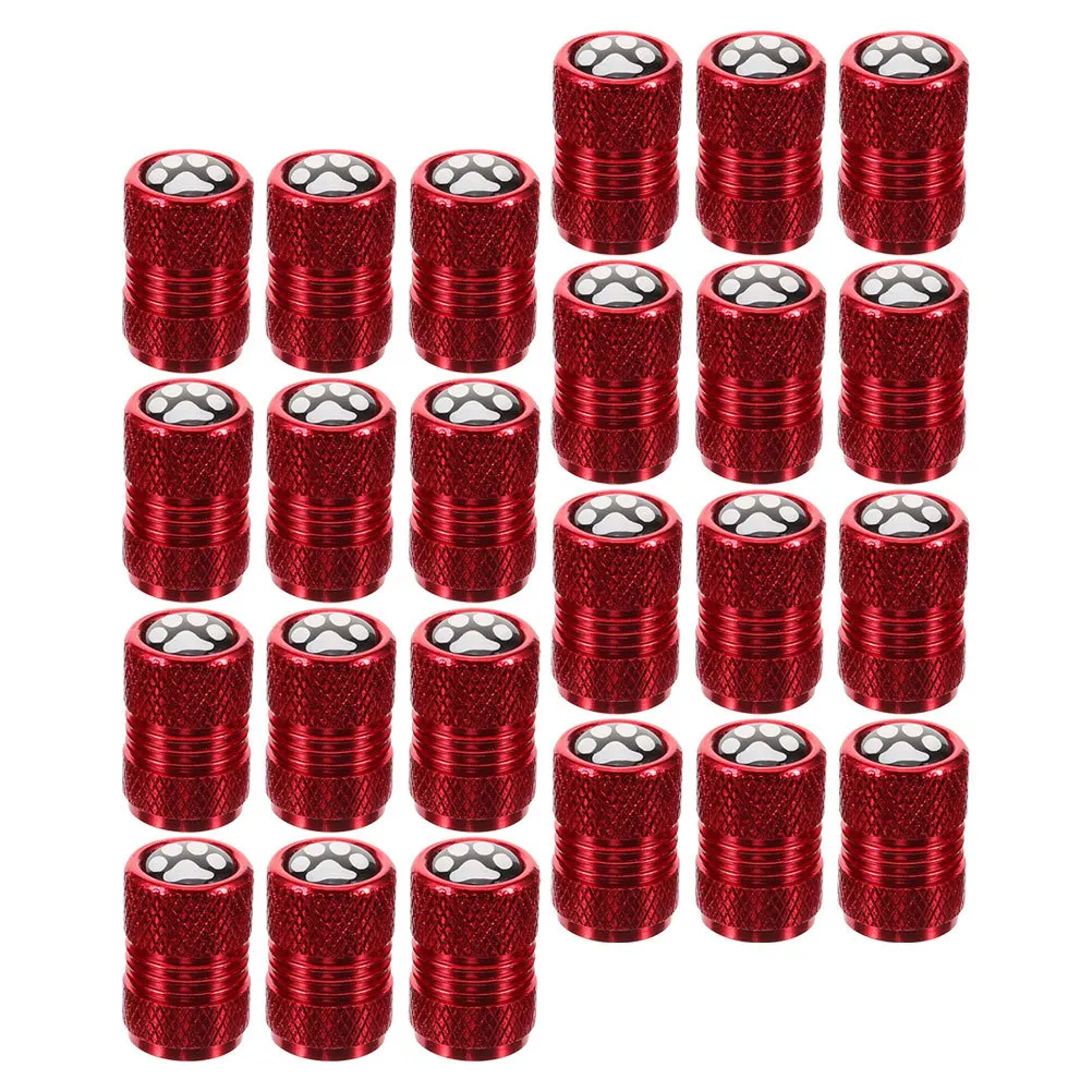 24 szt. Metalowe nakładki na wentyle opon z motywem łap zwierząt, osłony wentyli kół samochodowych, szczelne, chroniące przed kurzem, do samochodów, ciężarówek i motocykli.