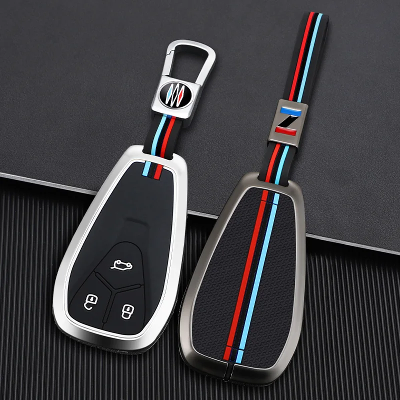 Funda protectora para llave remota de coche, aleación de Zinc, 3 botones, Fob para Skyworth EV6 Skywell ET5 HT-i HTI Imperium SEV Elaris Beo Phev