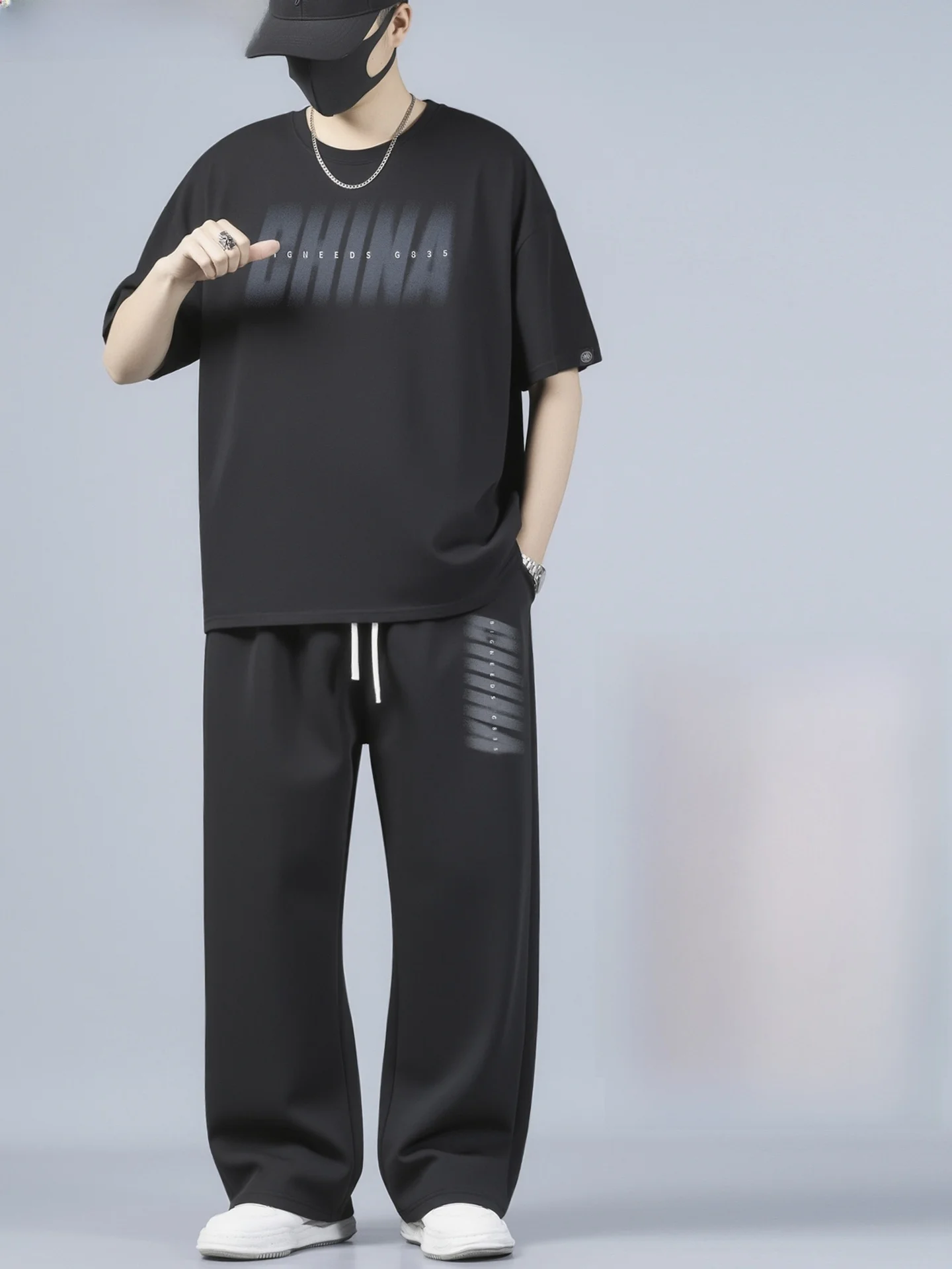 ensemble-de-sport-grande-taille-pour-hommes-–-nouveau-style-ete-–-t-shirt-et-pantalon-amples-pour-adolescents-corpulents-–-melange-coton-et-polyester