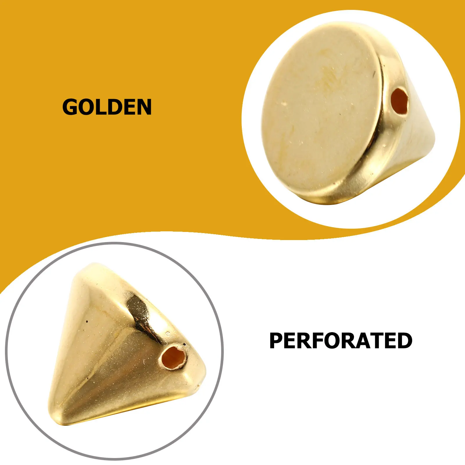 

200pcs CCB Bullet Cone Spikes Punk Rivets Studs DIY Leathercraft Decoration Hand Sewing Accessories Metal Beads