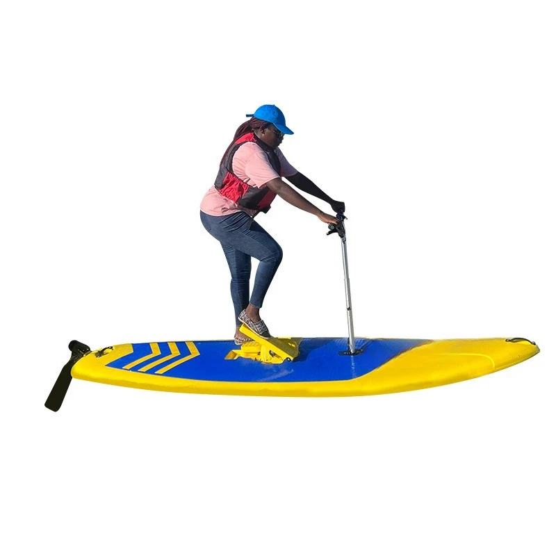 Tabla de surf con Pedal de agua, tabla de Paddle con Pedal de pie, bicicleta recreativa en agua, tabla de surf portátil inflable
