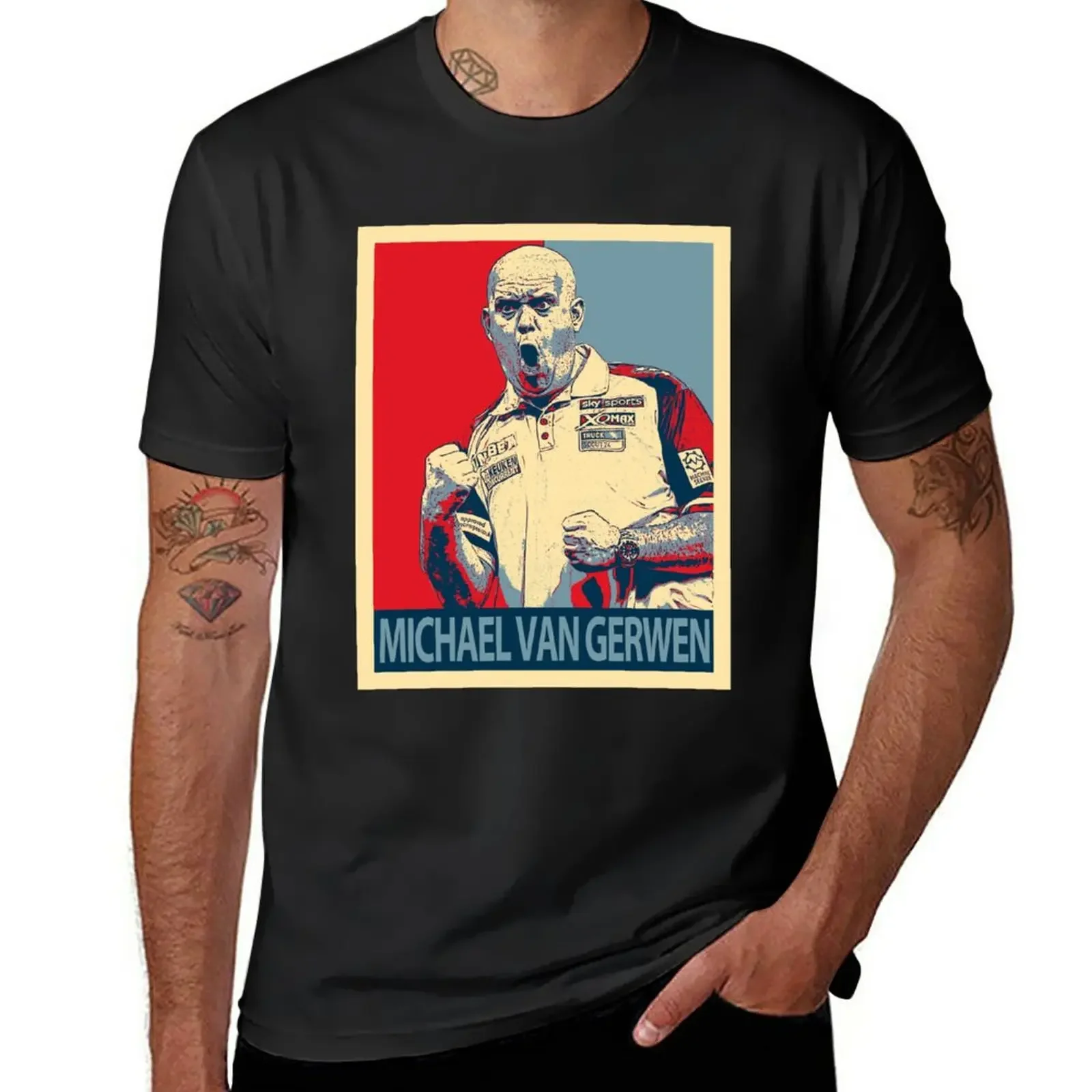 

Michael Van Gerwen T-Shirt blacks oversized mens clothing