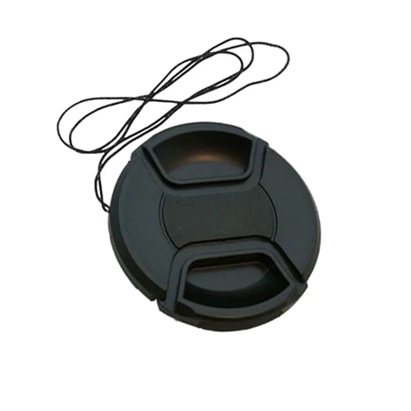 10pcs 37 39 40.5 43 46 49 52 55 58 62 67 72 77 82 86mm center pinch Snap-on cap cover for canon nikon camera Lens without logo