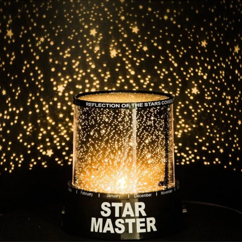 SanjiCook LED Star Sky Projection Lights Colorful Rotating Cosmic Star Moon Ocean Night Light Used For Home Bedroom Decoration