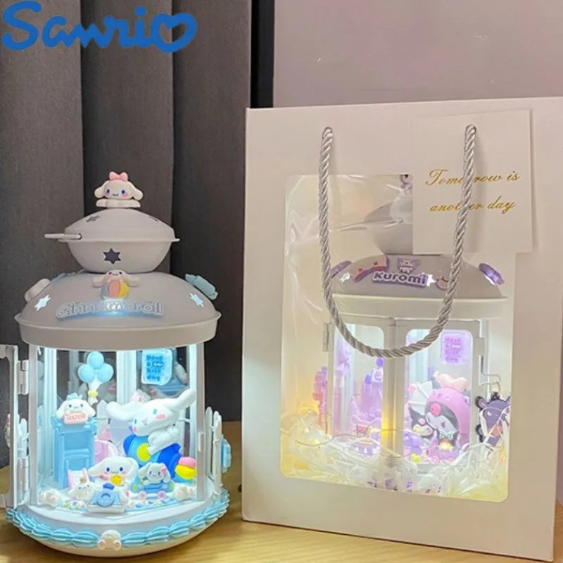 

Sanrio Cartoon bedside lamp Kuromi Cinnamoroll Toy Kawaii Kitty luminous candlestick decoration 3D birthday DIY Christmas gift