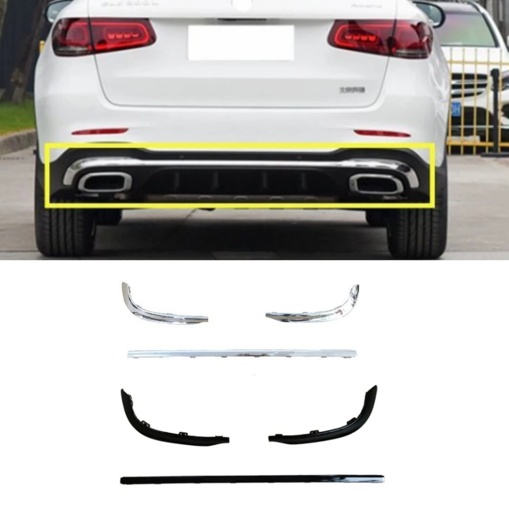 

Rear bumper decorative strip A2538858306 A2538858406 A2538859306 A2538859406 For Mercedes-Benz GLC X253 W253 GLC300 2020-2022