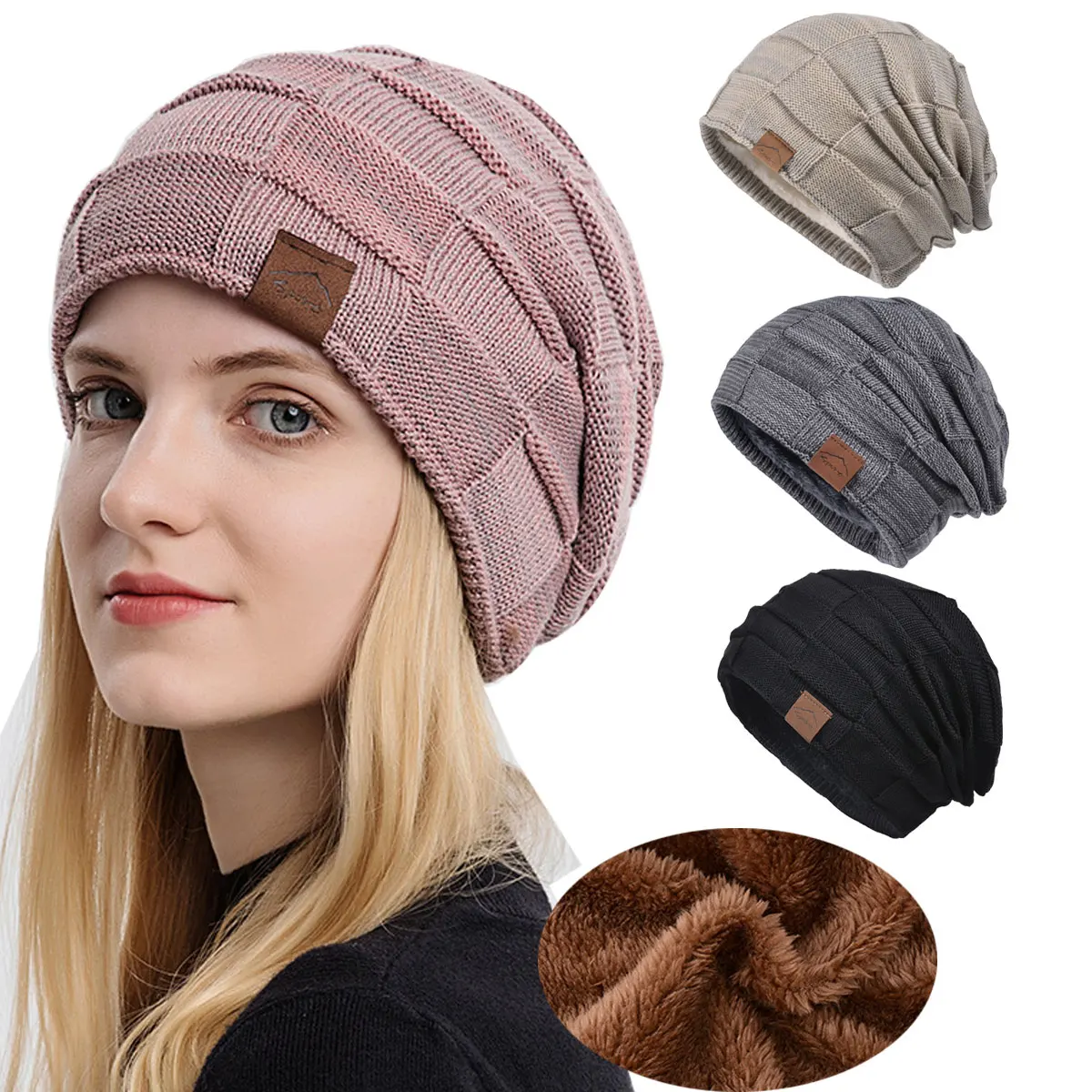 Autumn and Winter Mixed Color Woolen Knitted Hat with Warm and Fashionable Pullover Suitable for Outdoor Hats in Winter