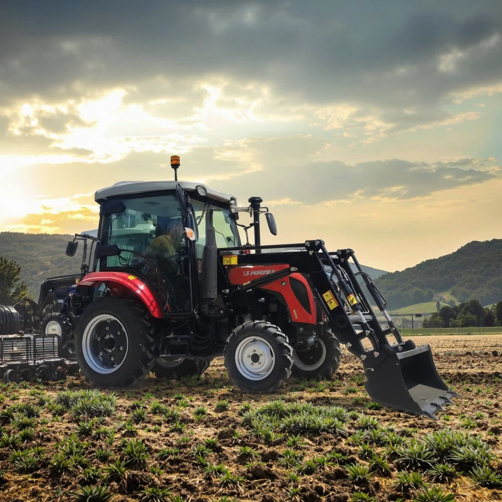 Diesel Earth-moving Backhoe Loader Mini 4x4 Compact Tractor With Loader and Backhoe
