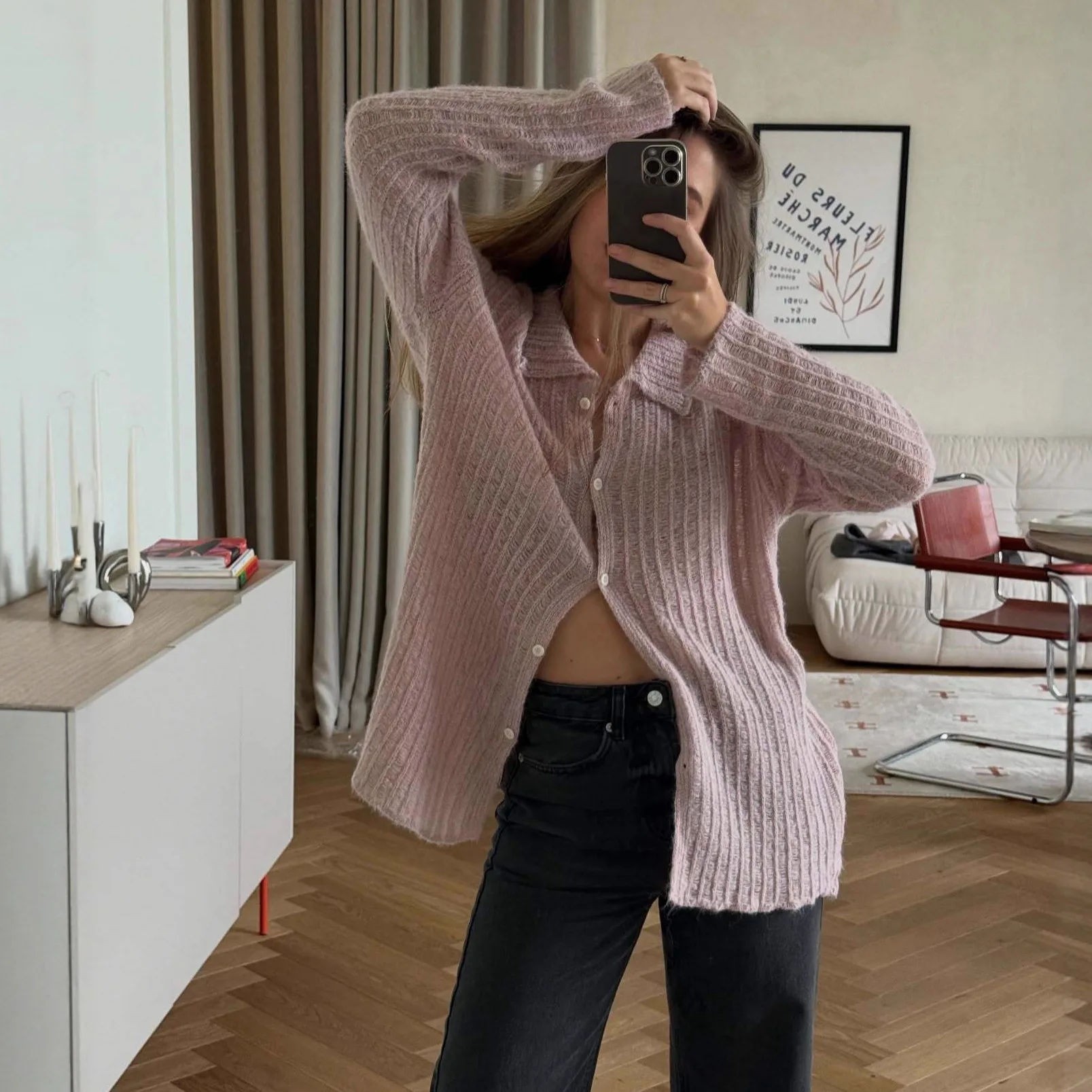 

Мягкий длинный вязаный кардиган с открытым воротом, свободного кроя, осенний, модный, женский, удобный топ