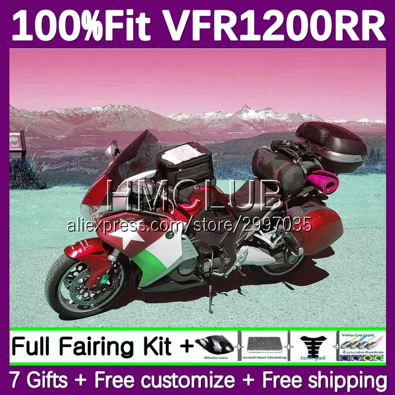 Glossy Red Fairing For HONDA VFR1200 RR Crosstourer 2010 2011 2012 2013 29No.118 VFR 1200 RR CC VFR1200RR 10 11 12 13 Injection