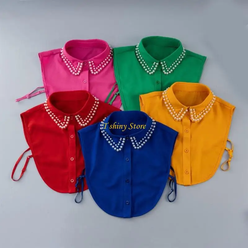 n58f-快適なポリエステルの取り外し可能なパール付け襟ビーズ、複数の機会に最適