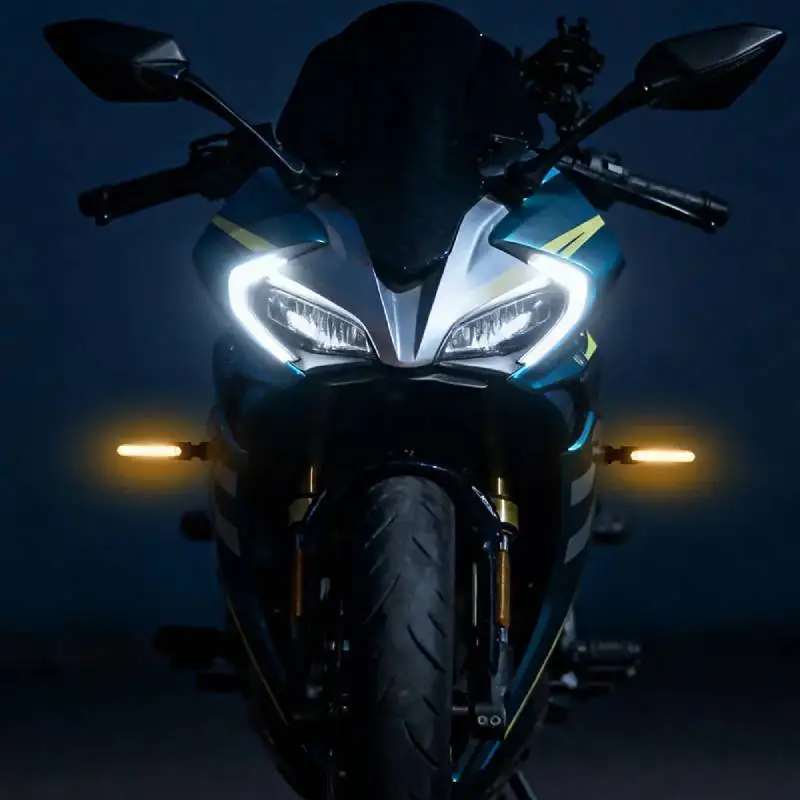 

2pcs 12V Flasher Moto Led Flowing Water Blinker Bendable Flashing Signals Lamp Universal Motorcycle Turn Signal Light