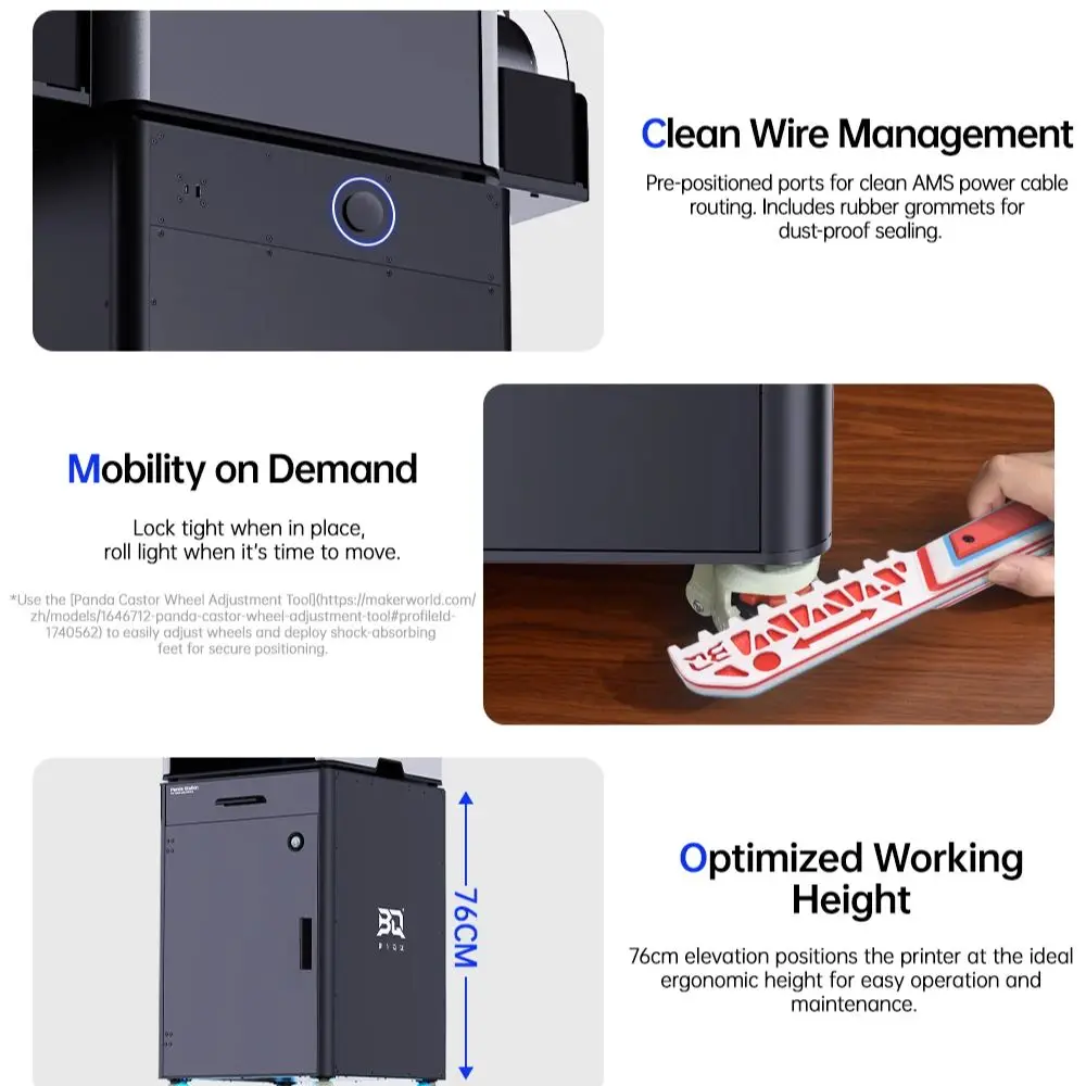 BIQU PANDA-VERSE متعددة الوظائف AMS خيوط تخزين الطابعة إشارة حالة الجودة الصناعية لمختبر بامبو H2D #4