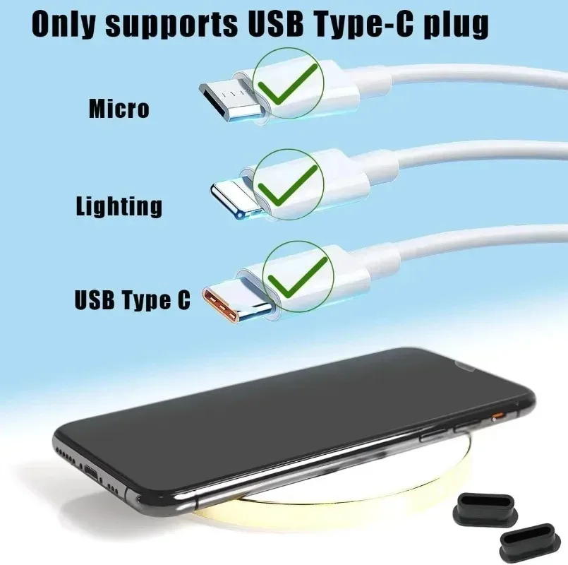 35-1PCS Silicone Dust Plugs for Type C/iOS/USB Charging Port Protector Stopper Cap Cover for iPhone 15 Pro Max Samsung Xiaomi view 4