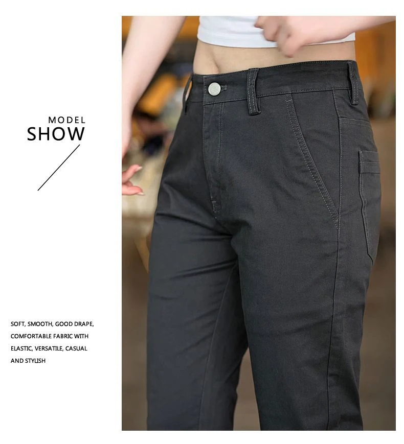 2026 Frühling Herbst Baumwoll-Herrenhose Trendige Vielseitige Elastische Leichte Business-Hose Formelle Schlanke Gerade Hose – Detail 7
