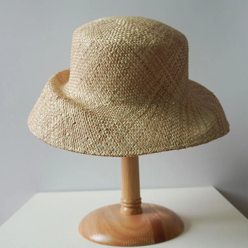 Ladies Cloche Fedora Hat Natural Precious Straw hat Women Summer Hat for weeding Party Race