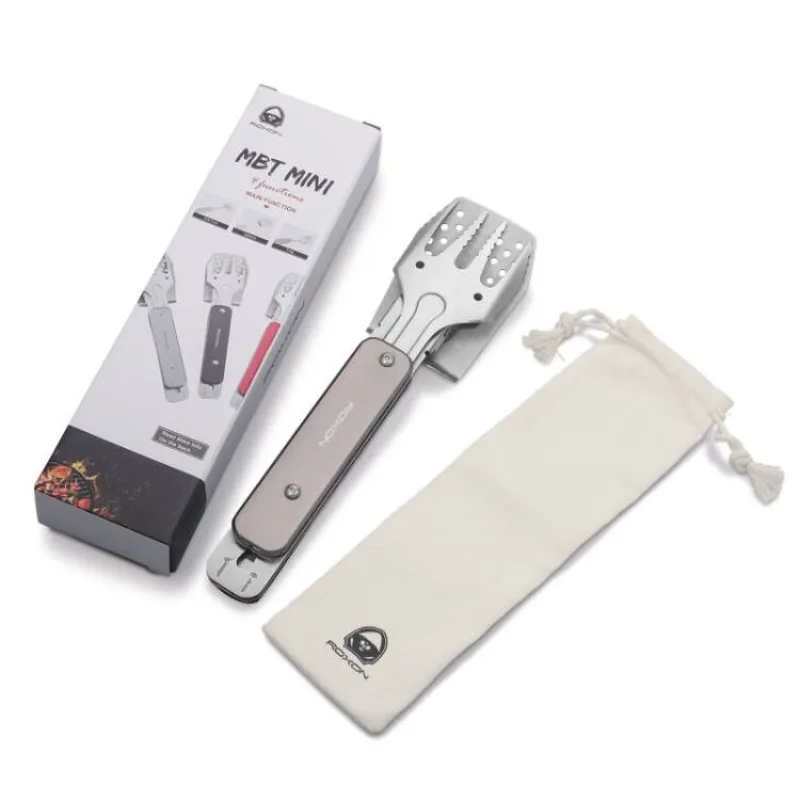 The latest ROXON S602 multi-functional tableware outdoor camping barbecue clip, four-in-one combination tableware