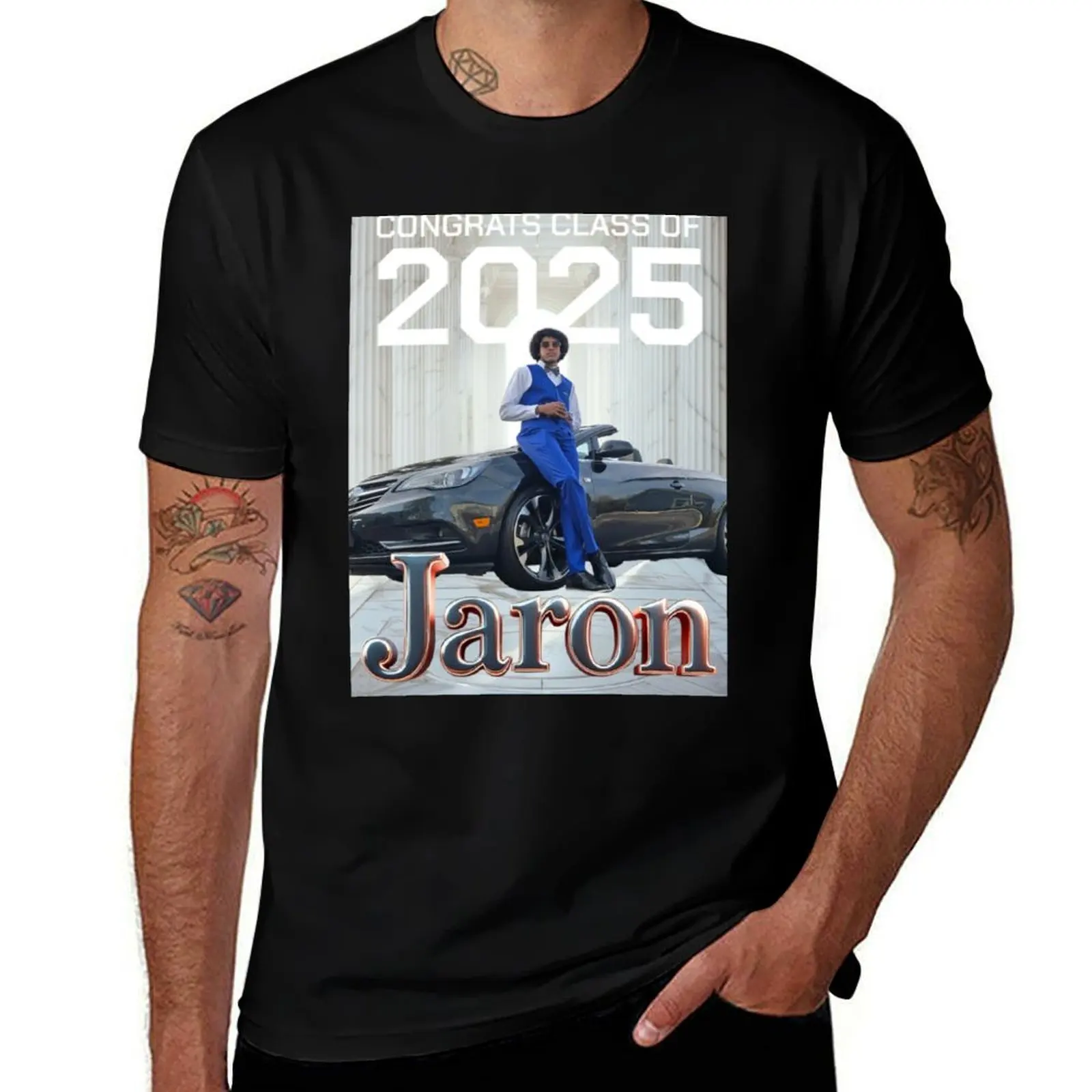 

Jaron 2025 T-Shirt t shirt man cotton t shirts with prints black cotton t-shirt plain for man package T-shirt