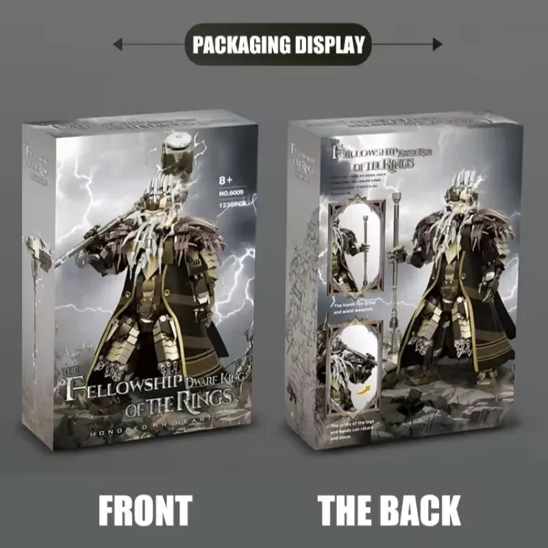 DK6009 Dwerg Koning Model 1238PCS Lord of the Rings Geïnspireerd Warrior Beeldje met Wapen Accessoires DIY Montage Kit Speelgoed