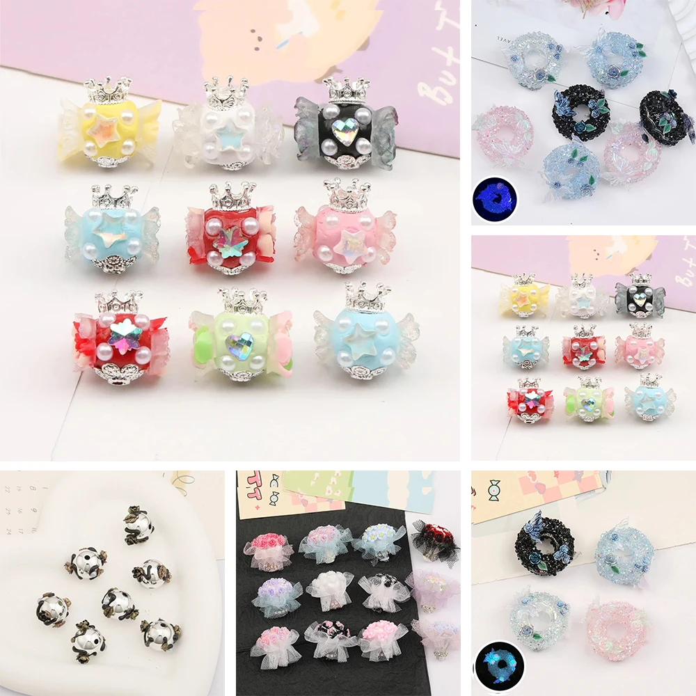 

Cordial Design DIY Fancy Beads/Round Butterfly Shape/Glitter Powder Effect/Acrylic Bead/Hand Made/Jewelry Findings & Components