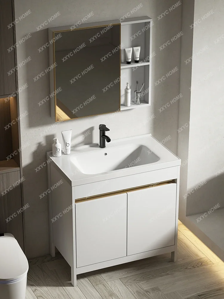 Floor Bathroom Cabinet Wash Basin Balcony Alumimum Washstand Pool